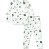 Minecraft Sleep Repeat Kids Pajamas, White - Pajamas - 1 - thumbnail