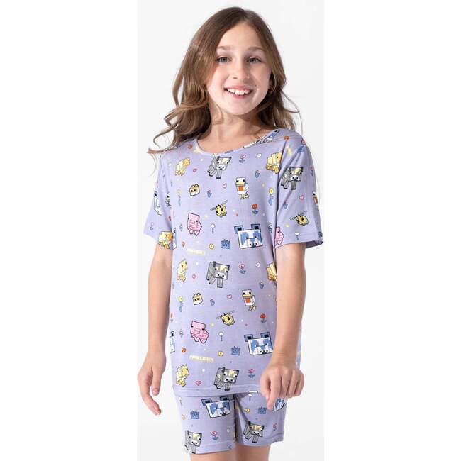 Minecraft Pixel Pals Kids Pajama Short Set, Purple - Pajamas - 2