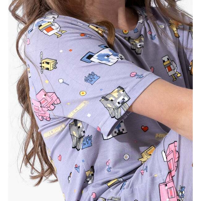 Minecraft Pixel Pals Kids Pajama Short Set, Purple - Pajamas - 3