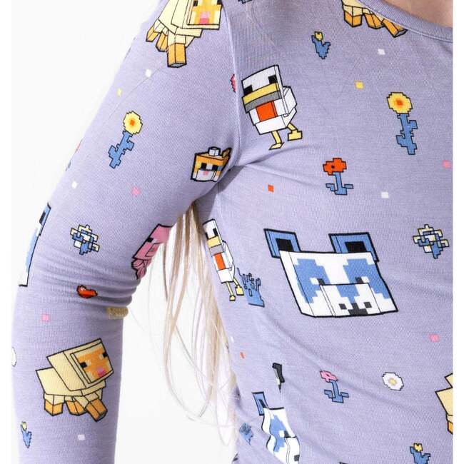 Minecraft Pixel Pals Kids Pajamas, Purple - Pajamas - 3