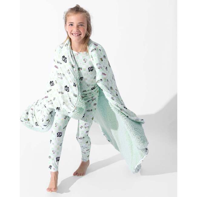 Minecraft Sleep Repeat Kids Pajamas, White - Pajamas - 3