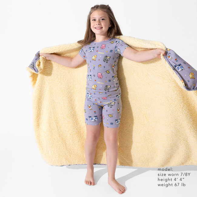 Minecraft Pixel Pals Kids Pajama Short Set, Purple - Pajamas - 4