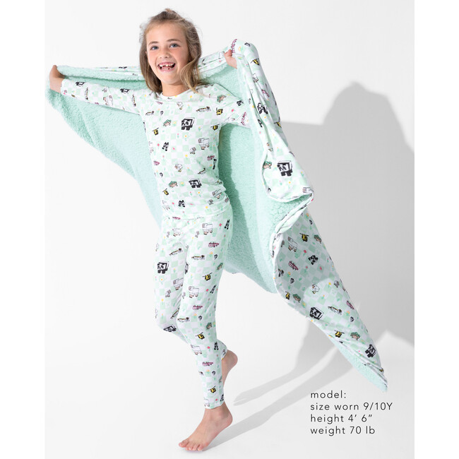 Minecraft Sleep Repeat Kids Pajamas, White - Pajamas - 4