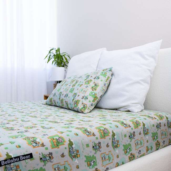Minecraft Overworld Dreams Bamboo Twin Sheet Set, Grey - Sheets - 2