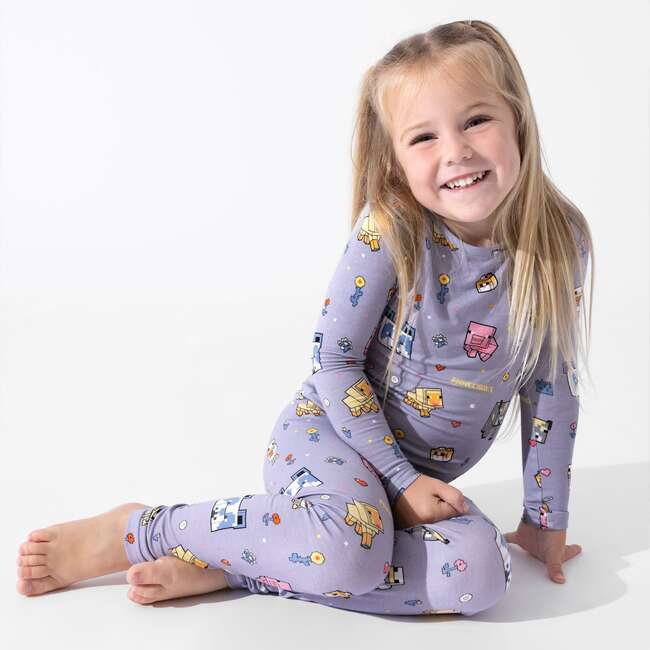 Minecraft Pixel Pals Kids Pajamas, Purple - Pajamas - 6