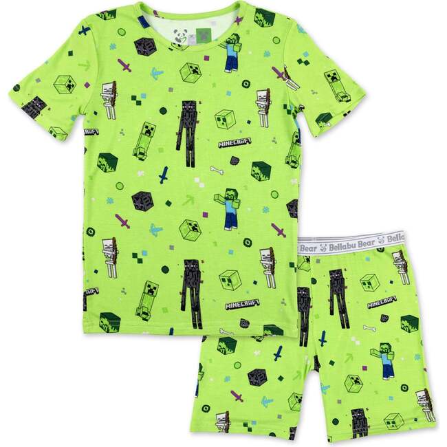 Minecraft Mob Squad Kids Pajama Short Set, Green