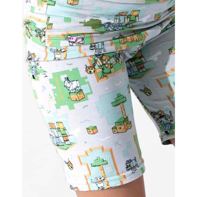 Minecraft Overworld Dreams Kids Pajama Short Set, Grey - Pajamas - 4