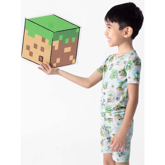 Minecraft Overworld Dreams Kids Pajama Short Set, Grey - Pajamas - 7