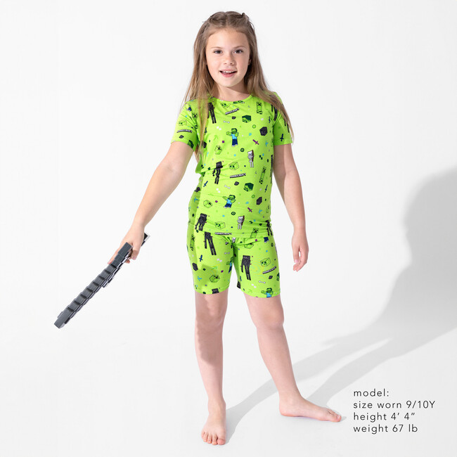 Minecraft Mob Squad Kids Pajama Short Set, Green - Pajamas - 7
