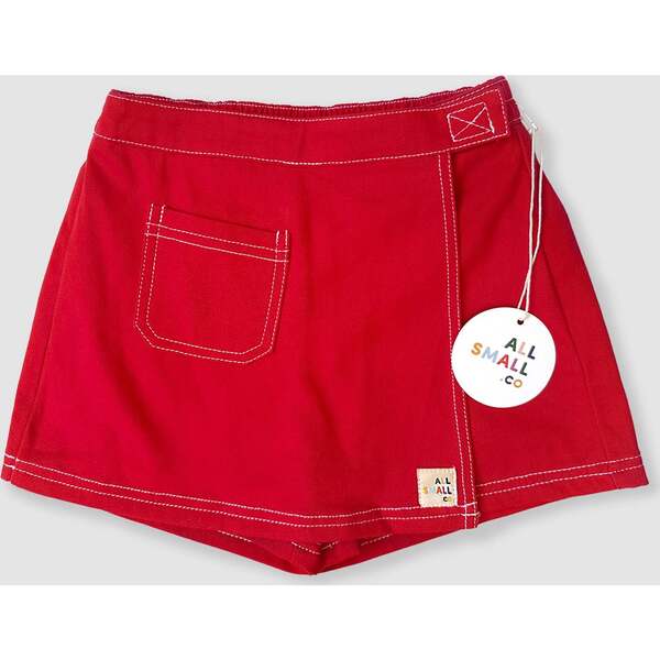 Cotton Skort, Red