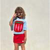 Cotton Skort, Red - Skirts - 2