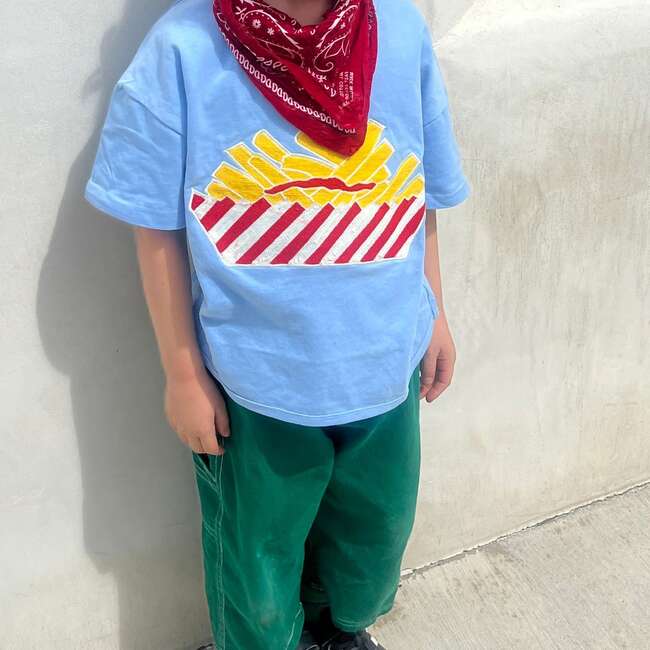 Fries Tee, Blue - T-Shirts - 2