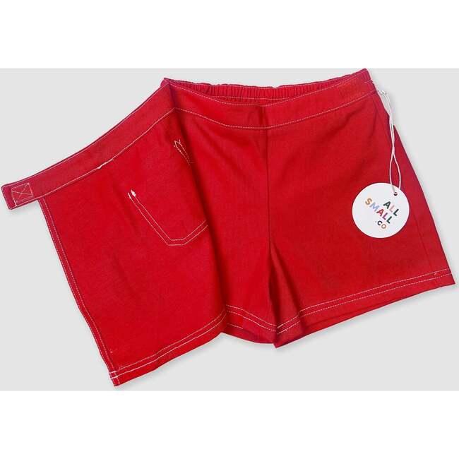 Cotton Skort, Red - Skirts - 3
