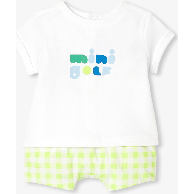Baby Boy Shorts Set White/Green