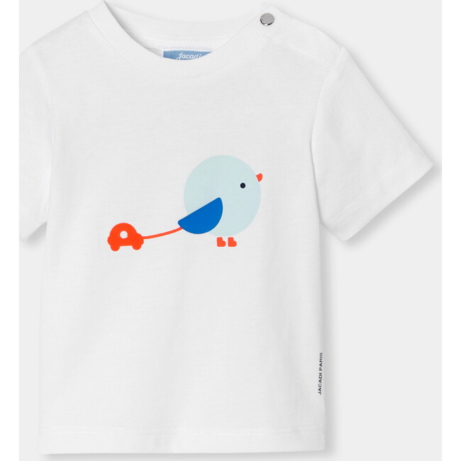 Baby Boy Short Sleeve T-Shirt White Bird