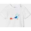 Baby Boy Short Sleeve T-Shirt White Bird - T-Shirts - 3