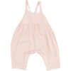 Tie Back Romper, Solid Muslin Rose Smoke - Rompers - 1 - thumbnail
