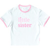 Little Sister Crewneck T-Shirt, Pink - Apparel - 1 - thumbnail