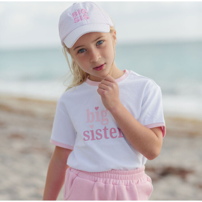 Big Sister Crewneck T-Shirt, Pink - Apparel - 2