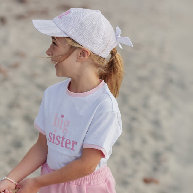 Big Sister Crewneck T-Shirt, Pink - Apparel - 3