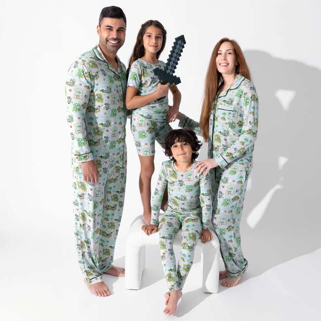 Minecraft Overworld Dreams Kids Pajamas, Grey - Pajamas - 6