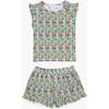The Tiny Lala Short Set, Geranium Stripe - Mixed Apparel Set - 2
