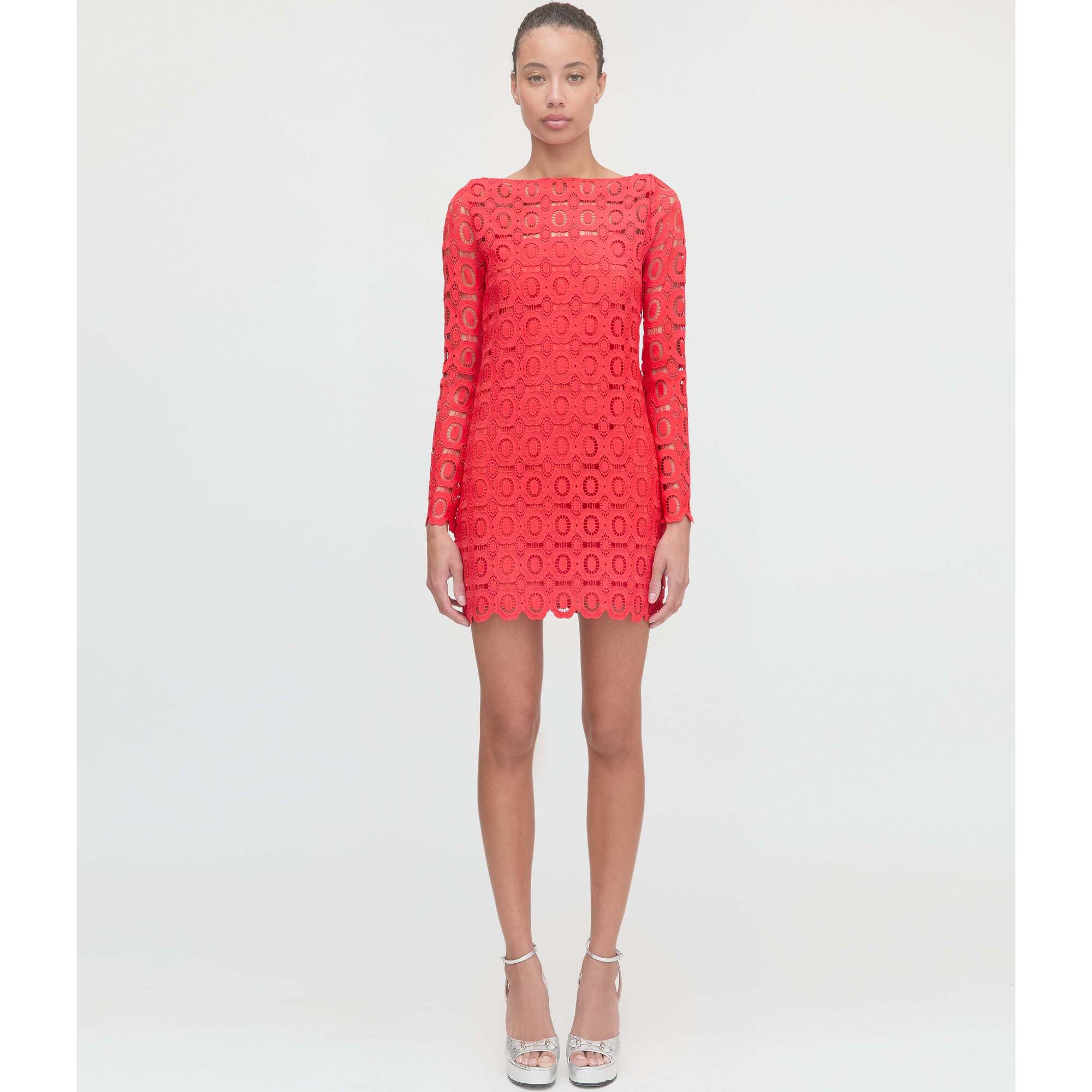 chinese dress ladies Liza Mini Lace Dress in White 12