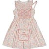 Marguerite Floral Pink Frilled Sleeveless Smocked Dress - Dresses - 1 - thumbnail