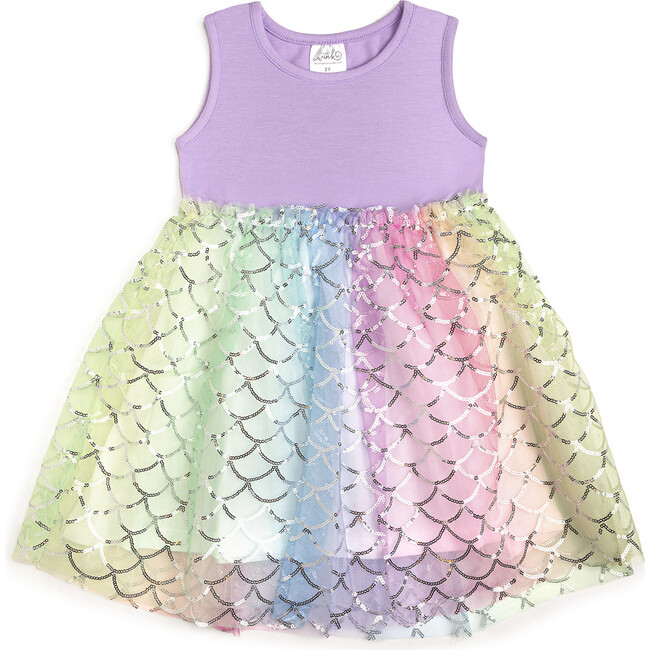 Rainbow Mermaid Tank Tutu Dress, Multi