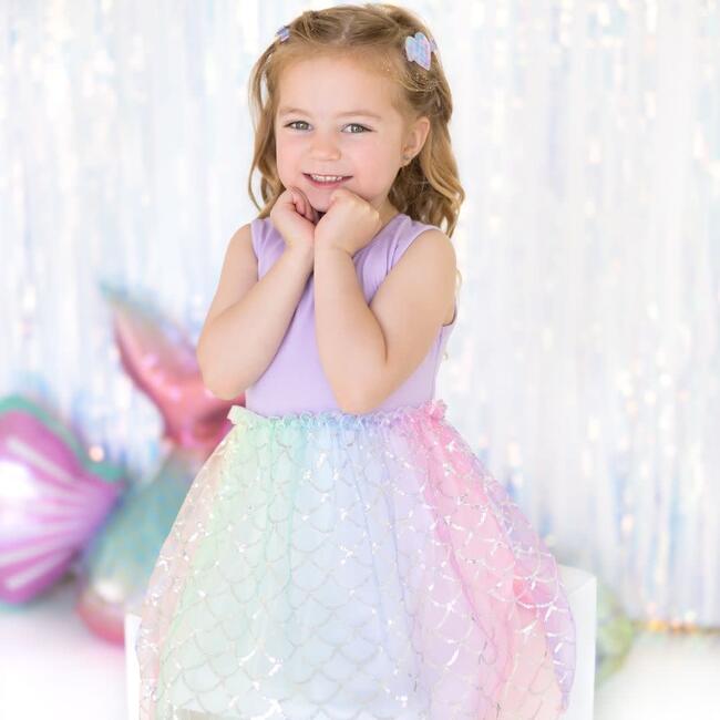 Rainbow Mermaid Tank Tutu Dress, Multi - Dresses - 4