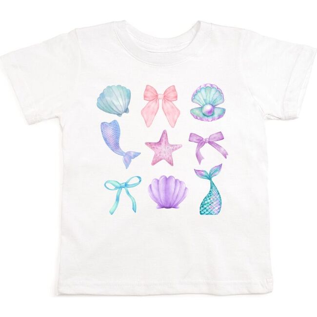 Mermaid Cutie Short Sleeve T-Shirt, White