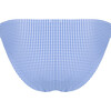Women's Sky Blue Gingham Low Waist Bikini Bottom - Two Pieces - 6