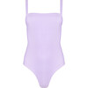 Women,  Lavender Stripe Low Back One Piece - One Pieces - 1 - thumbnail