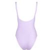 Women,  Lavender Stripe Low Back One Piece - One Pieces - 6