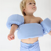 Unisex Sky Blue Gingham Puddle Jumper Cover - Two Pieces - 2