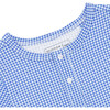 Unisex Sky Blue Gingham Shirt And Short Pima Pajamas Set - Pajamas - 5