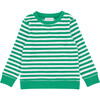 Unisex Bermuda Green Stripe French Terry Sweatshirt - Sweatshirts - 1 - thumbnail