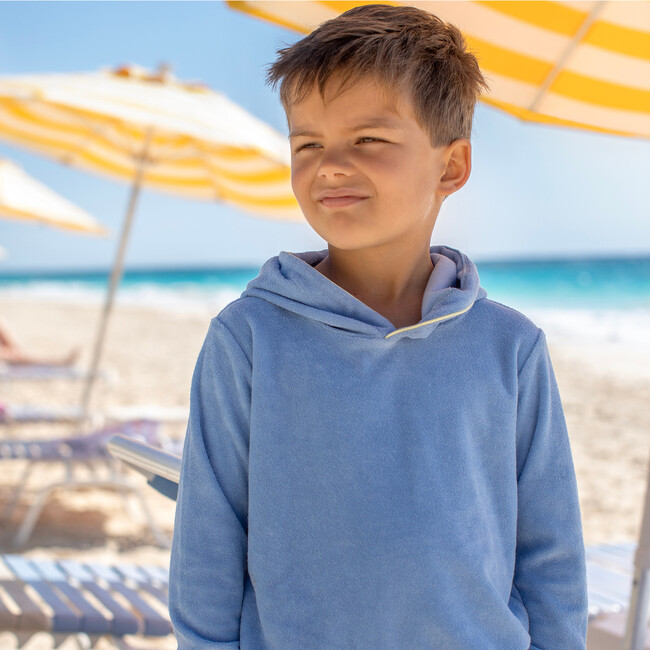 Unisex Clearwater Blue French Terry Hoodie - Sweatshirts - 3