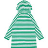 Unisex Bermuda Green Stripe French Terry Hooded Coverup - Cover-Ups - 4