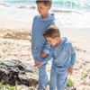 Unisex Clearwater Blue French Terry Hoodie - Sweatshirts - 4
