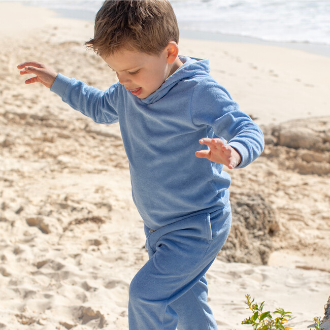 Unisex Clearwater Blue French Terry Hoodie - Sweatshirts - 5