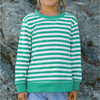 Unisex Bermuda Green Stripe French Terry Sweatshirt - Sweatshirts - 3
