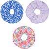 Set Of Hair Scrunchies In Rosebay, Lavender Stripe And Island Blossom - Hair Accessories - 1 - thumbnail