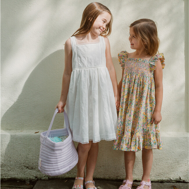 Lavender Stripe Quilted Easter Bucket - Bags - 4