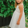 Girls White Square Neck Dress - Dresses - 3
