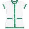 Girls White French Terry Button Down Dress - Dresses - 1 - thumbnail