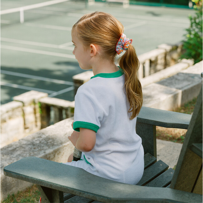 Girls White French Terry Button Down Dress - Dresses - 3