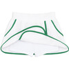 Girls White French Terry Tennis Tank Top And Skort Set With Bermuda Green Trim - Mixed Apparel Set - 7