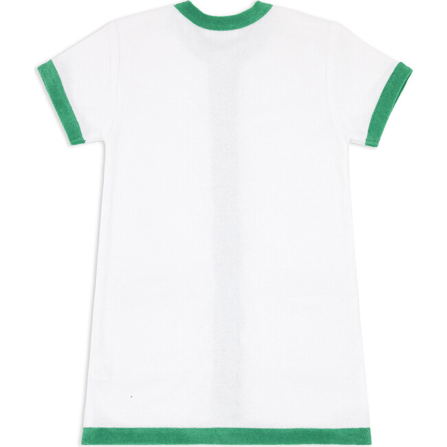 Girls White French Terry Button Down Dress - Dresses - 5