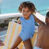 Girls Sky Blue Gingham Ruffle One Piece - One Pieces - 2